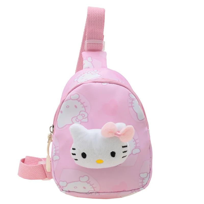 Sanrio Series Cute Chest Pack Hello Kitty Kuromi Melody Cinnamoroll Cartoon Shoulder Bags Anime Caseual Girls Crossbody Bag Gift