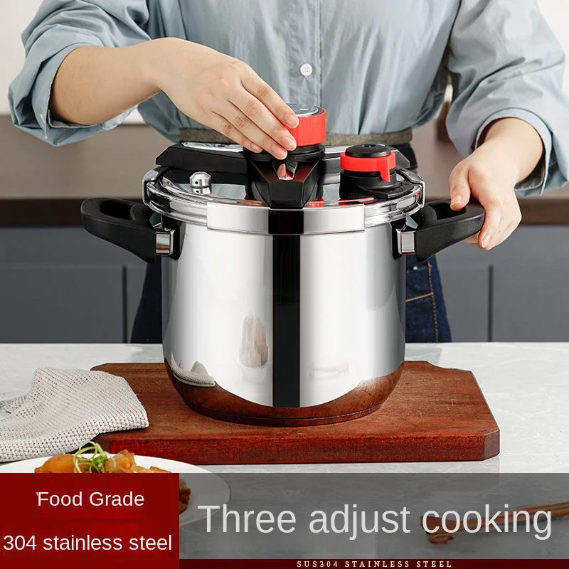 Household 304 stainless steel pressure cooker, thickened explosion-proof, kitchen gas stove induction cooker universal