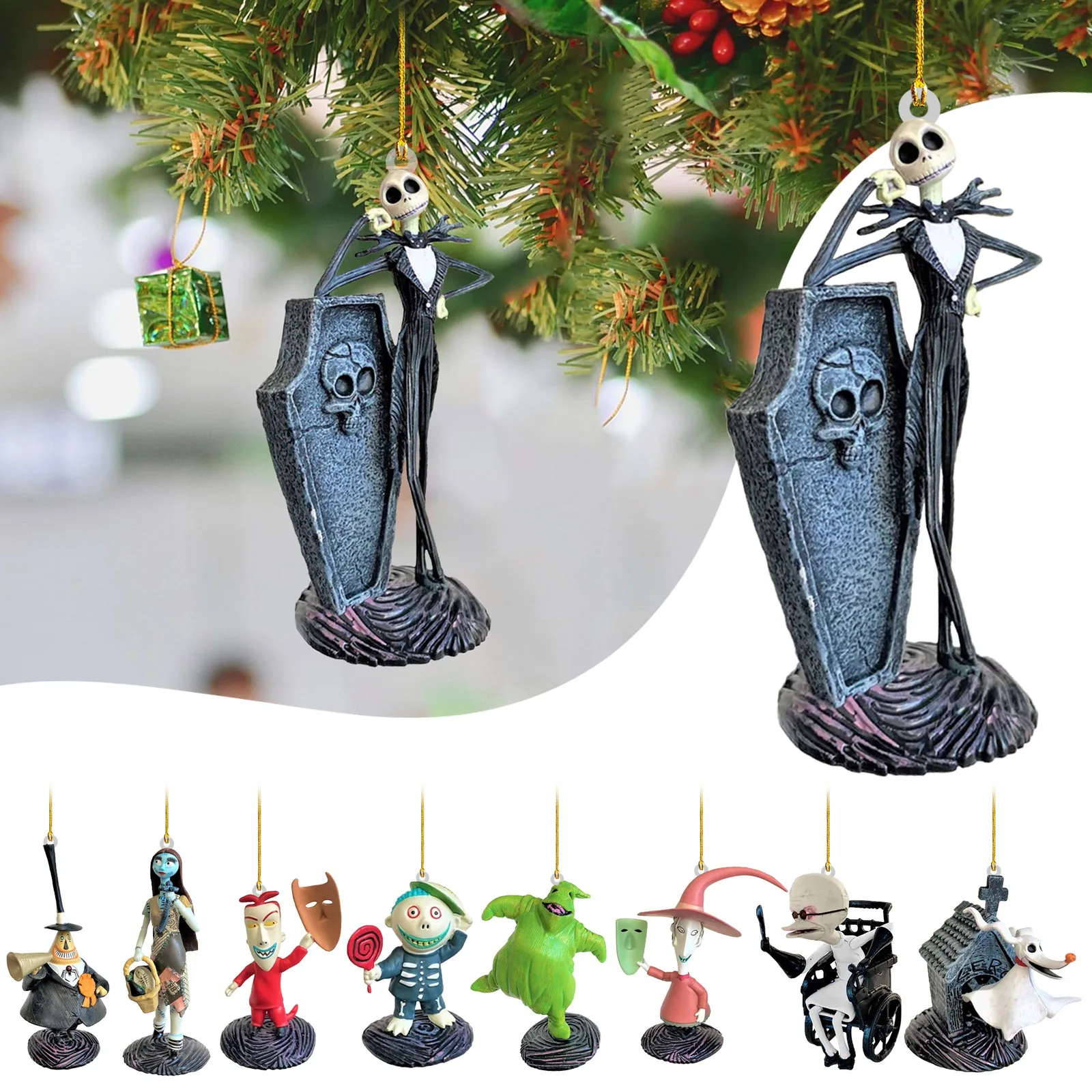 Disney-juguetes acrílicos de pesadilla antes de Navidad, bonito colgante, adorno de árbol de Navidad a la moda, accesorios de decoración navideña, muñeca
