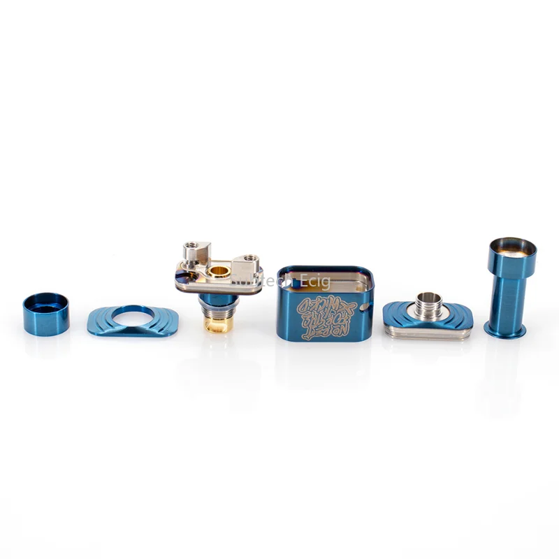 Wick'D REMIX’D RBA Panda V4 Bridge Vapeshell Atomizone's For Billet Box BB Mod Pulse AIO Kit Boro Tank 316SS With 7pcs Air Pins