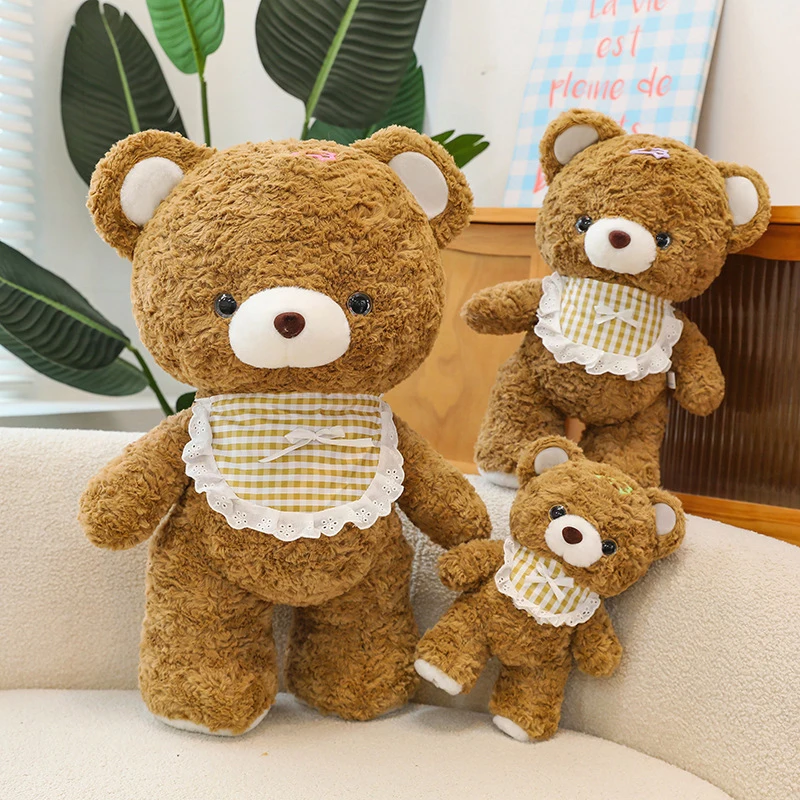 

Kawaii Plush Mocha Bear Stuffed Doll Cute Cuddly Toy for Kids Birthday Gift Perfect Sleep Pillow for Boys and Girls