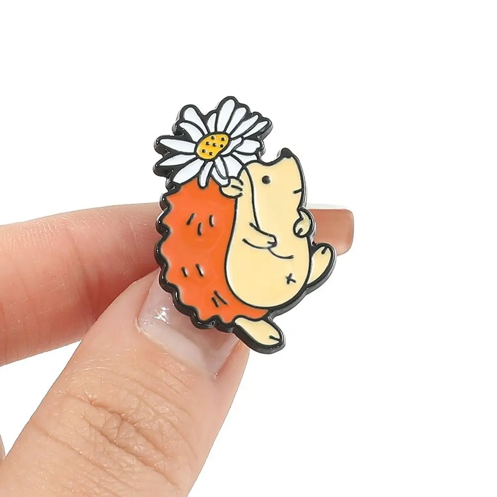 Girl For Kids Alloy Personality Tuba French Horn Backpack Decoration Cartoon Hedgehog Brooch Enamel Badge Musician Audience Pin