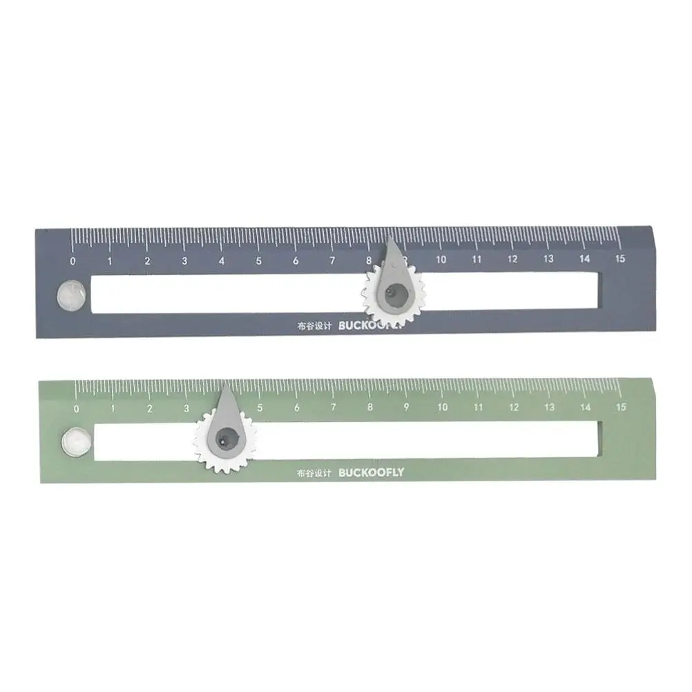 Plastic Compass Ruler 2 Pcs Students Stationery Measuring School Drawing Multipurpose Office Integrated Straightedge Circle