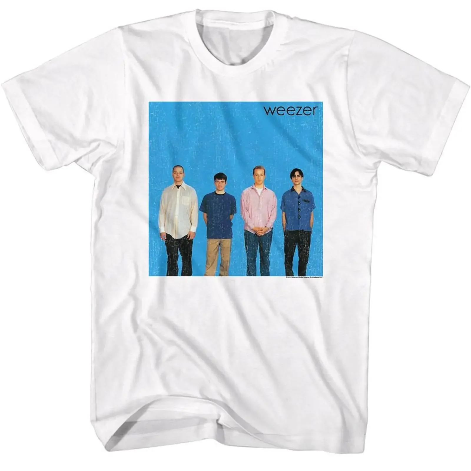 Weezer Debut Album White T Shirt vintage Washed Stretched fashion Stylish homme Breathable streetwear Top For Everyday Wear