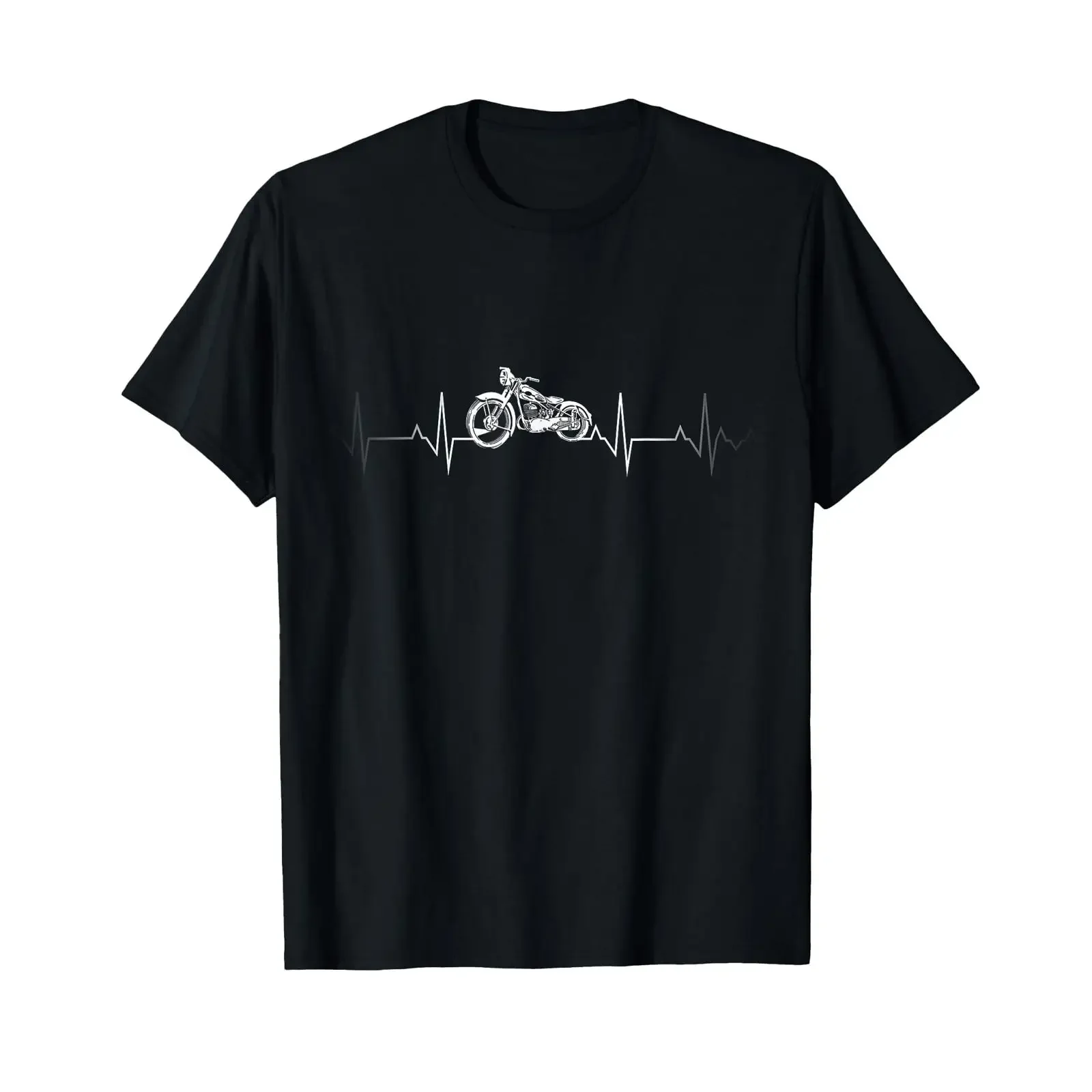 Motorcycle Heartbeat T Shirt I Love My vintage Washed streetwear Breathable Slightly Casual Unisex graphic Stylish Comfortable
