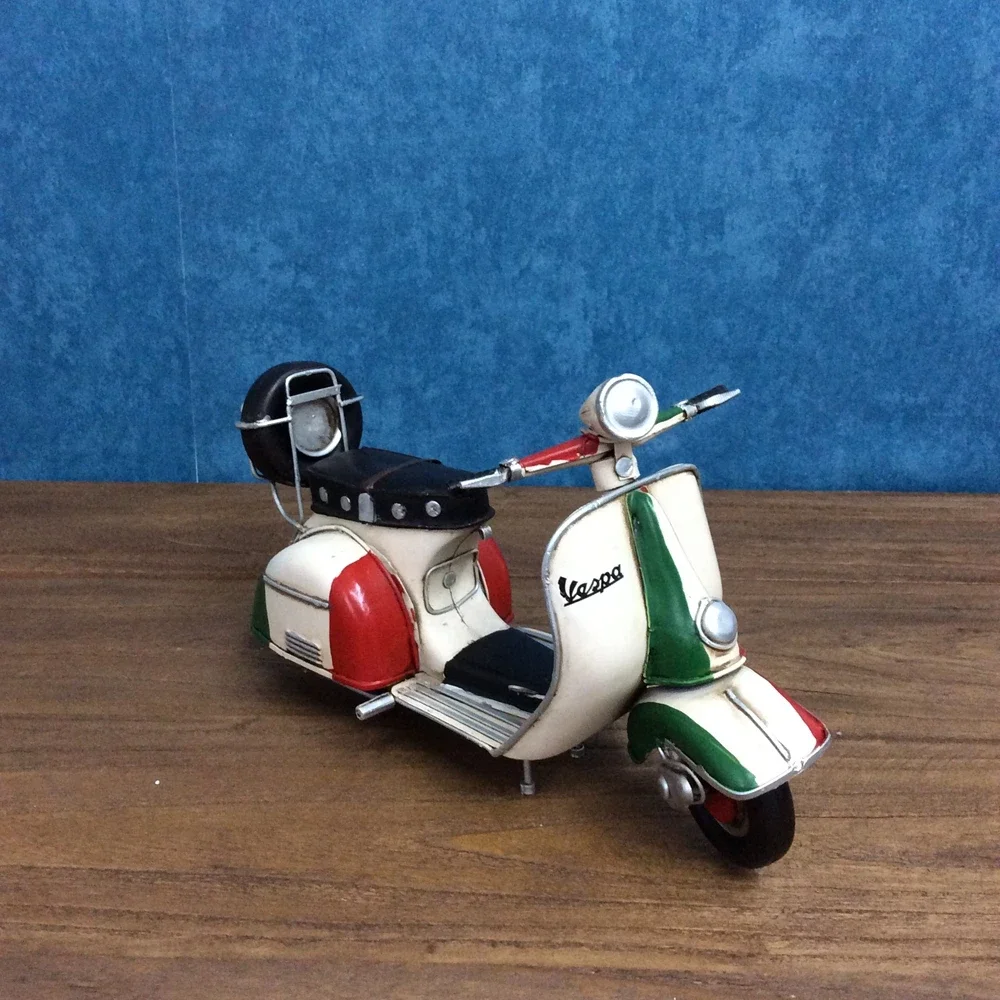 Classic Italian motorcycle model gift souvenir decorative ornaments iron handmade cute prop collection living room decoration