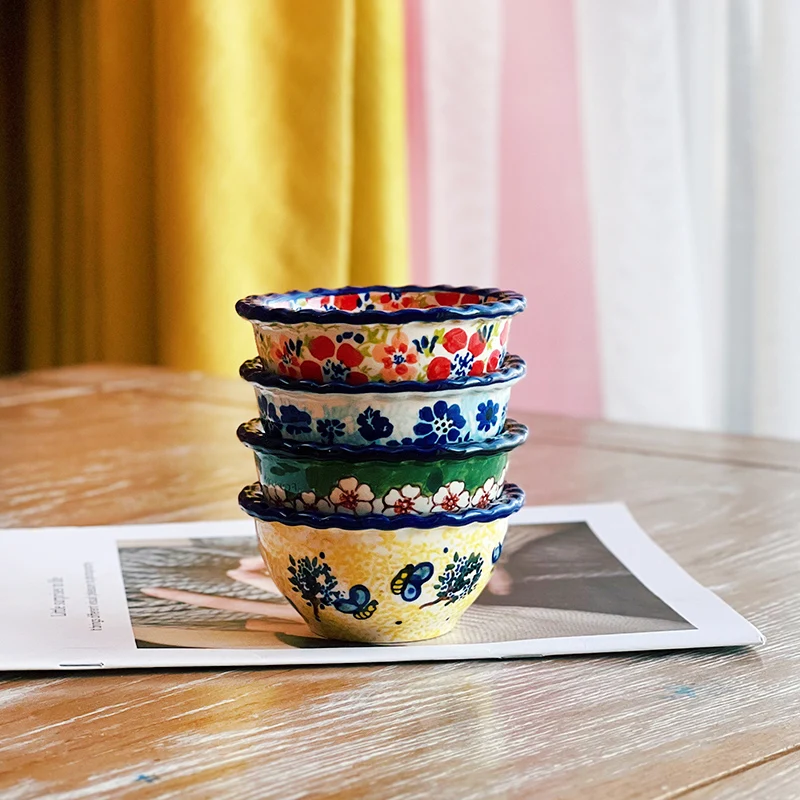 

Food Storage Containers Cute Bowls Food Handpainted Ceramic Condiment Bowl Mini Dessert Bowl Small Luxury Tableware Sauce Dish