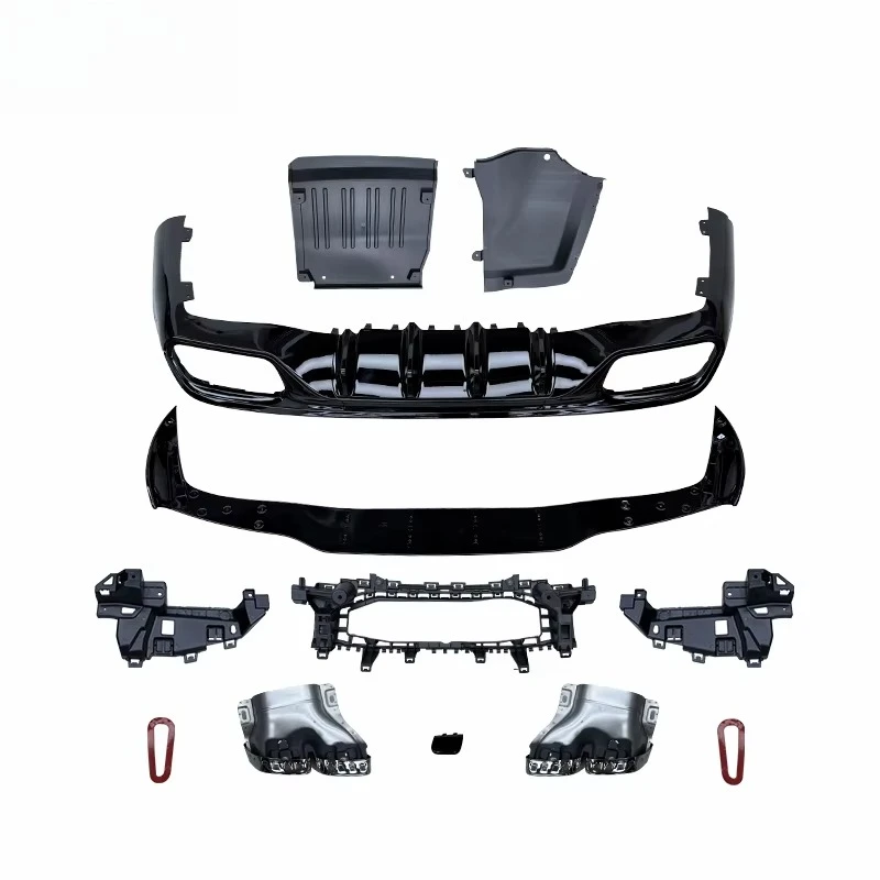 CLE63 AMG Style Rear Bumper Diffuser with Exhaust Tips Body Kit for  CLE Class C236 W236 CLE300 CLE260 Coupe 2-Door