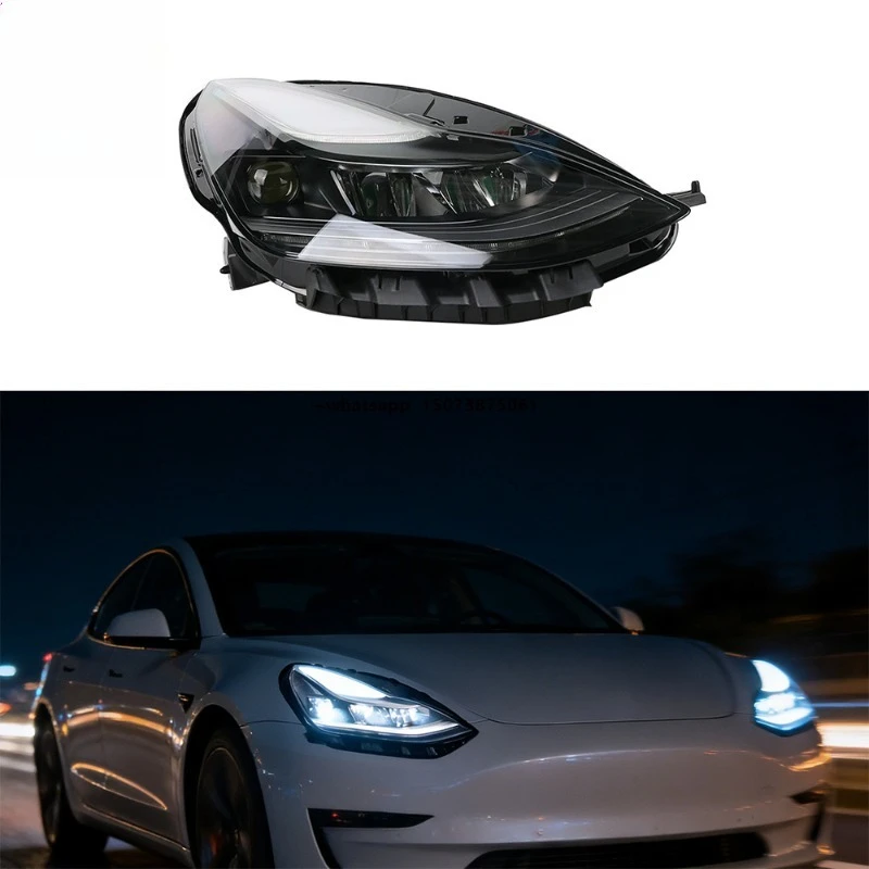 

New Fits 2016-2022 Model 3 Front LED Headlights & Signal Lights Assembly 8000LM 6000K 24V
