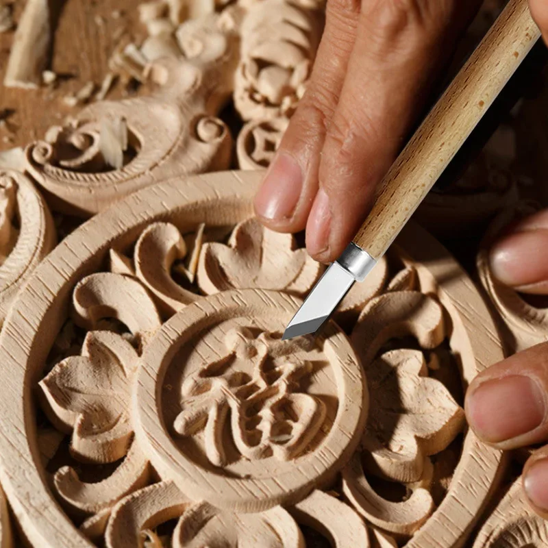 Imagem -04 - Wood Carving Cinzel Knife Hand Tool Grupo Escultura Detalhada Básica Carpinteiros Gouges Ferramentas para Carpintaria Perfuração de Xilogravura 312 Pcs