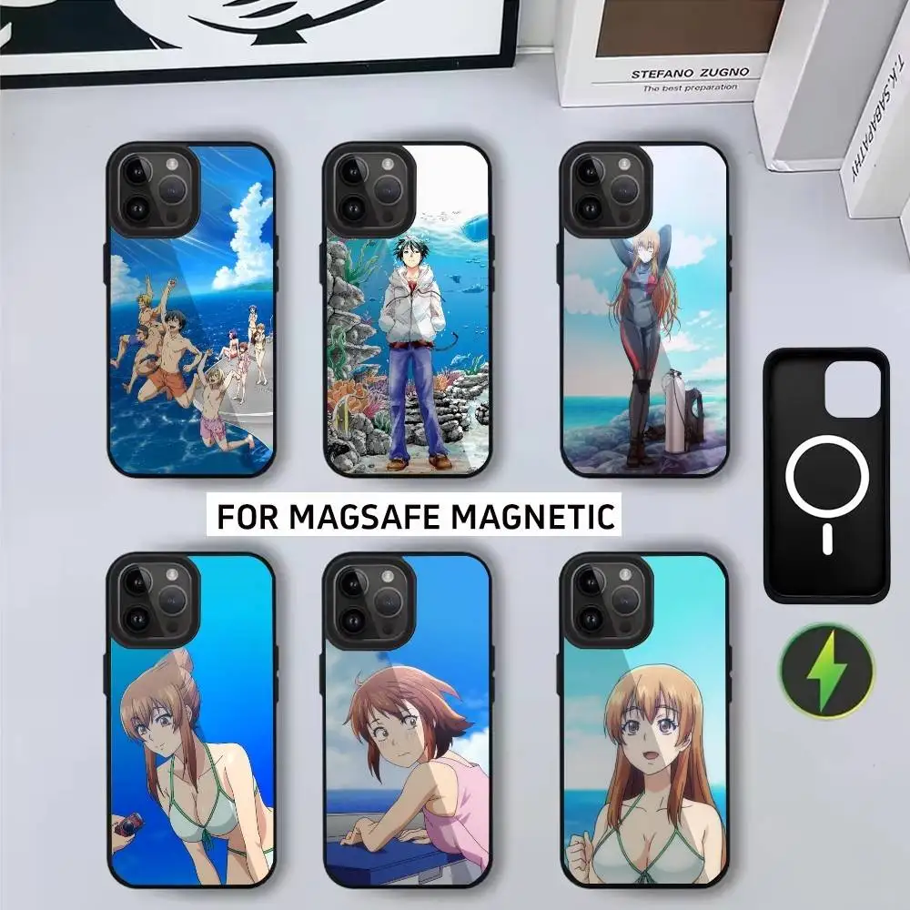 

Anime G-GrandBlue Sea-es Phone Case For iPhone17,16,15,14,13,12,11 Plus,Pro Magnetic with Magsafe Wireless Charging
