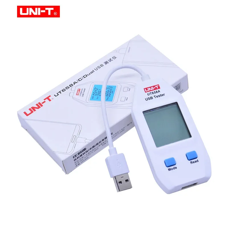 Цифровой USB-тестер емкости модели UT658 с интерфейсом Type-C Type-A, Мониторы напряжения и тока, хранилище ЖК-подсветки