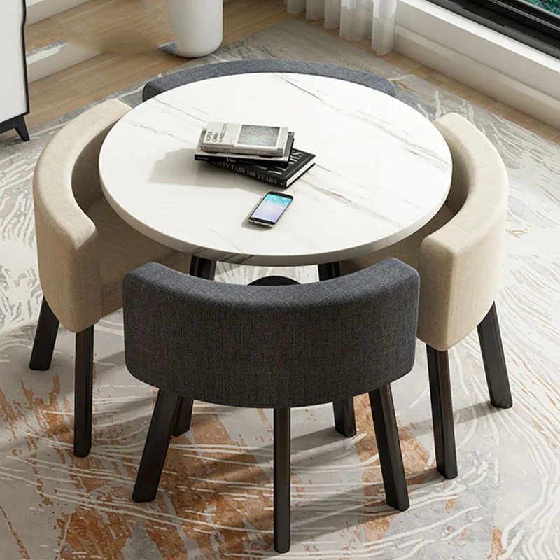 

Modern Round Dining Tables Coffee Wall Kitchen Hallway Marble Dining Tables Office Mesa De Cocina Y Sillas Kitchen Furniture