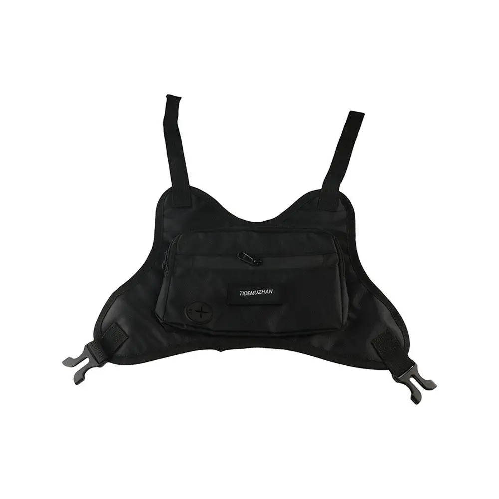 Functional Vest Bag Hip Hop Hip Hop Vest Bag Functional Streetwear Chest Bag Waterproof Casual Sports Chest Bag Men