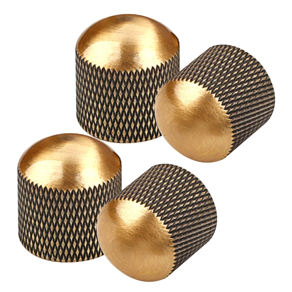 

4 Pcs Guitar Knob Volume Amplifier Control Caps Metal Potentiometer Replacement Parts Electric Bass Accessories