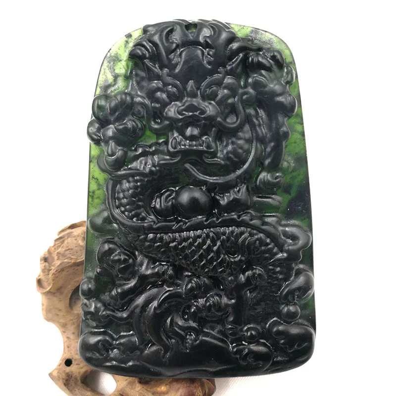 

Natural Dark Green Jade Laban Xiao Brand Pendants for Men and Women's Dragon World Joker Pendant Jewelry