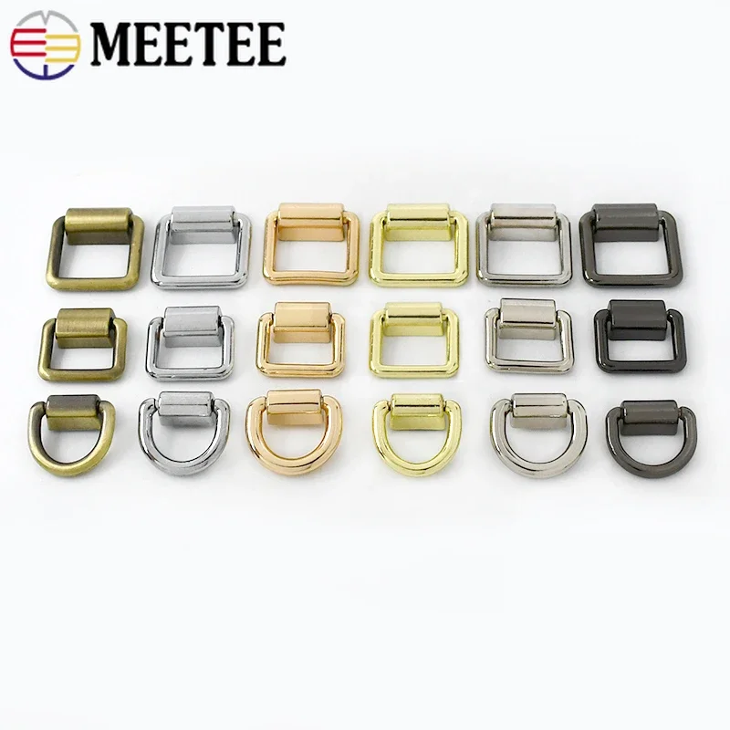 5/10/20Pcs Meetee 15/16/19mm Metal O D Ring Buckles Bag Strap Side Clip Hanger Clasp Chain Connection DIY Hardware Accessories