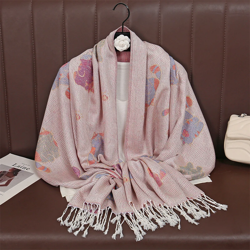 

2025 Luxury Brand Cashmere Women Scarf Printed Winter Warm Shawl and Wraps Pashmina Bandana Long Jacquard Paisley Female Foulard