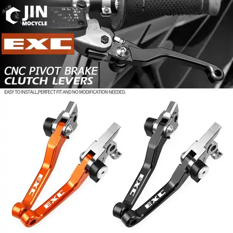 EXC 125 200 250 300 350 400 450 500 525 530EXC 오토바이 접이식 피벗 먼지 자전거 브레이크 클러치 레버 케이블 레버 핸들
