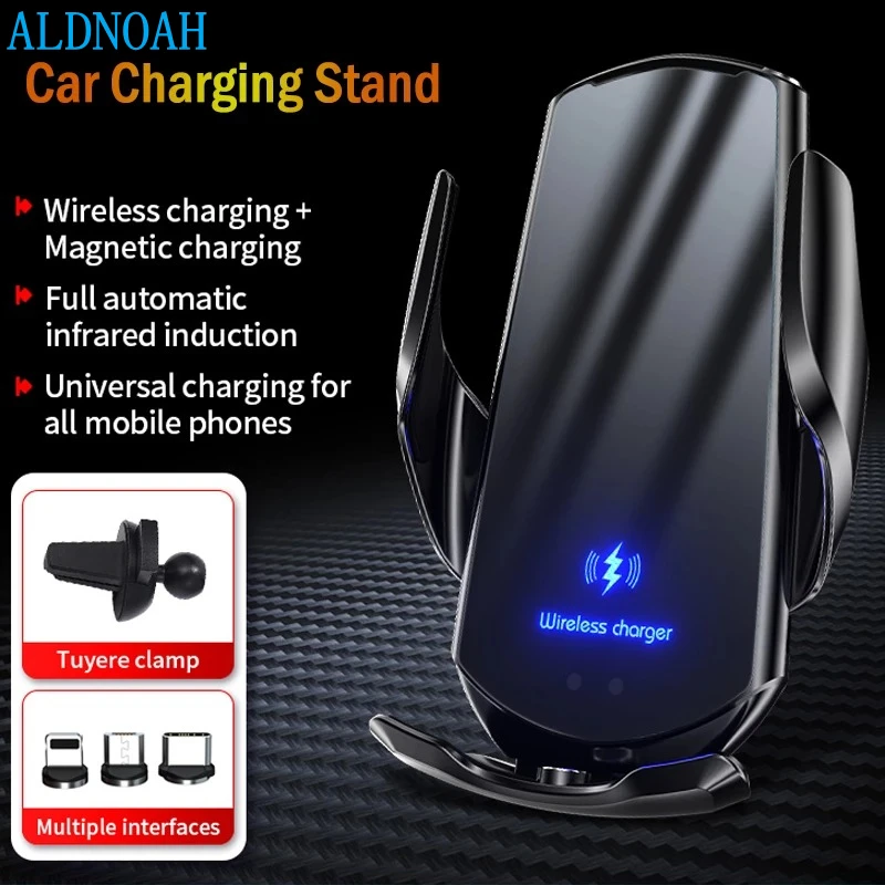 

15W Fast Car Wireless Charger for Samsung Galaxy S10 S20 S21 S22 Ultra Plus Note 10 20 Ultra Car Holder Automatic Smart Sensor