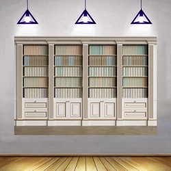 Medieval Library Bookshelf Backdrop Fabric Classic Modern Racks Vintage Photography Background Bookcase Dress Up Party Banner