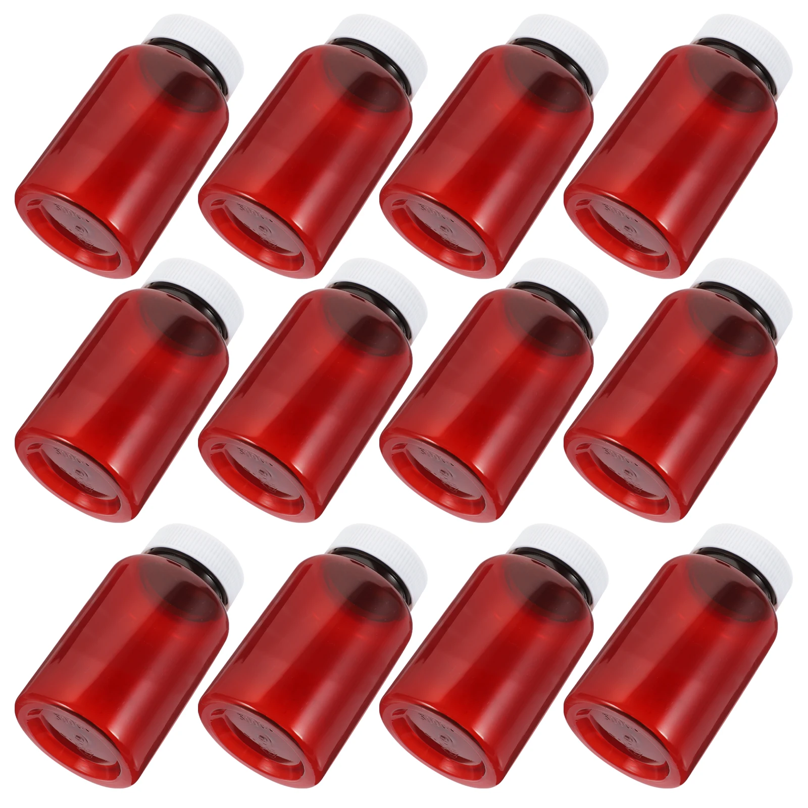 

12 Pcs Pill Jar Amber Bottles Storage Containers Organizer for Medicine Pills Travel