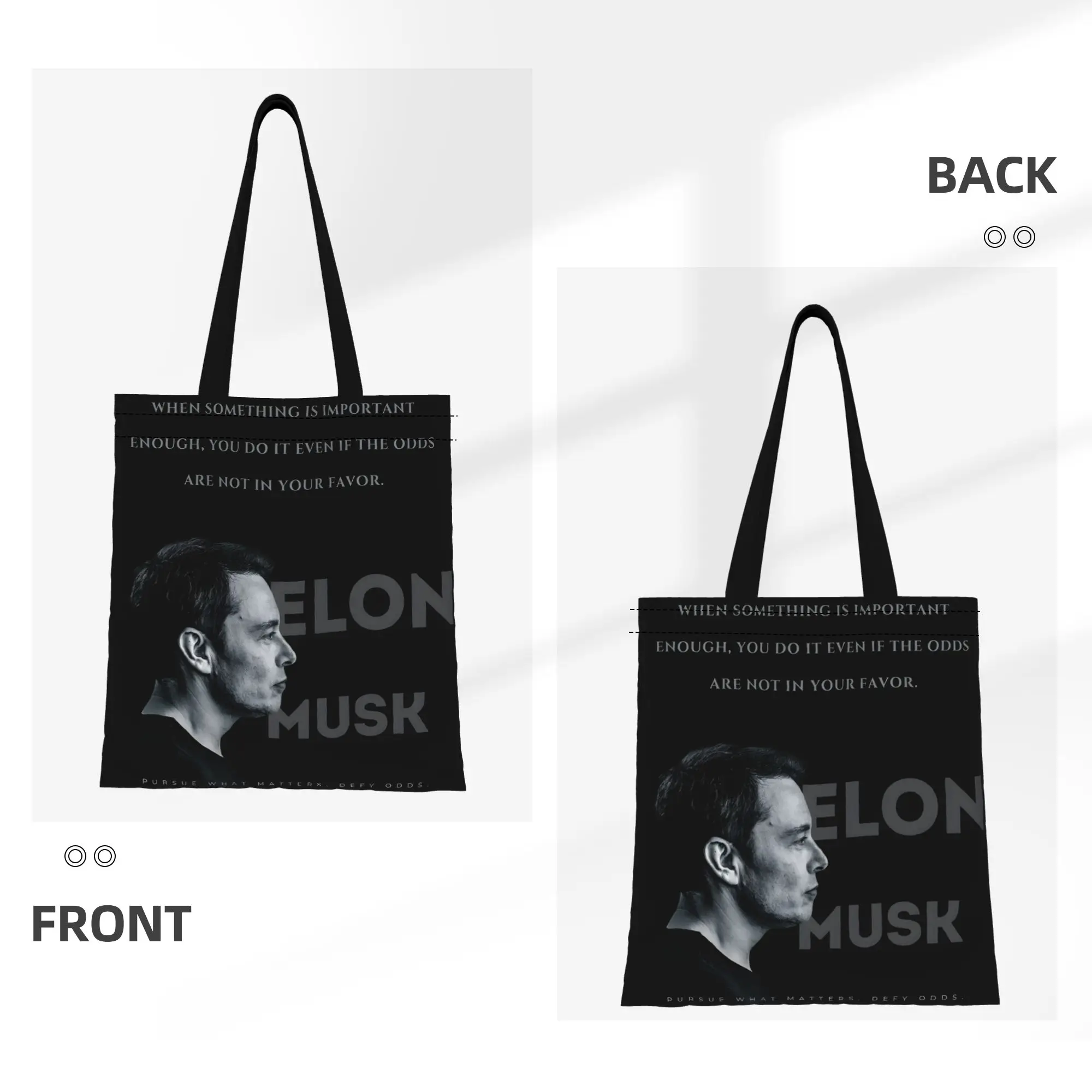 1PC Tech Icon Poster Musks Space Dreamer Canvas Tote Bag Perfect for Shopping & Personal Use Great Gift