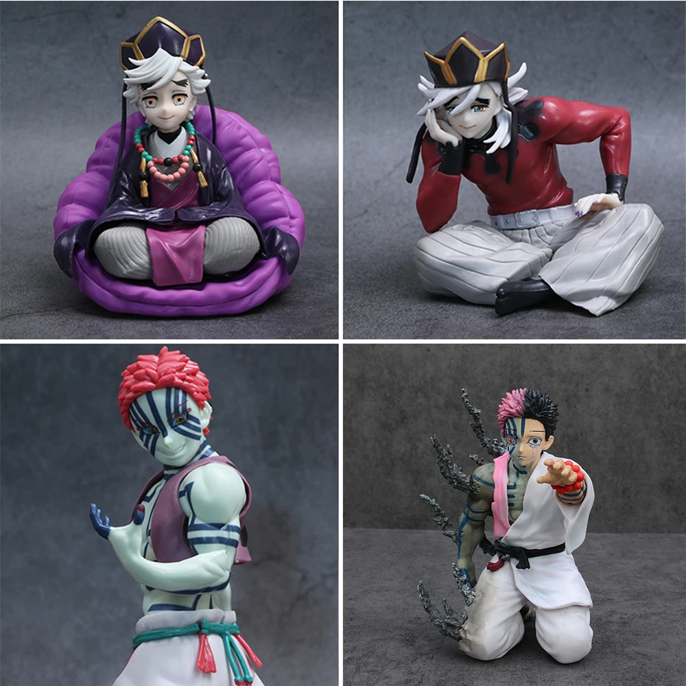 Auf Lager: Beliebte Demon Slayer Akaza Hakuji Anime-Figur, Modellpuppe, Actionfigur, PVC-Dekoration, Desktop-Ornament, Spielzeug
