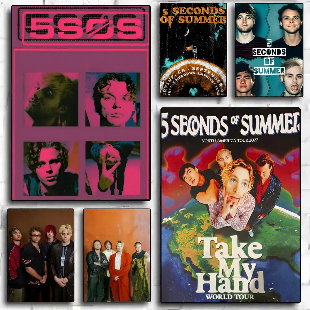 Rock Band 5 S-seconds Of Summer Poster Painting And Print Wall Art Picture For Home Room Decor Gifts