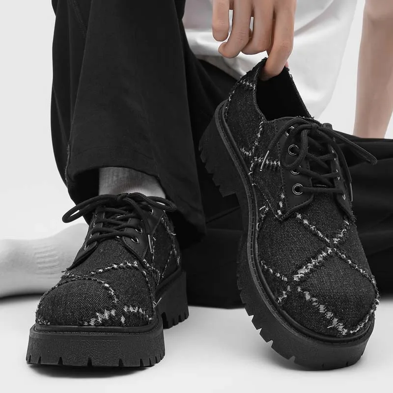 2026 new fashionable, comfortable, casual, niche and disruptive style derby shoes casual leather shoes