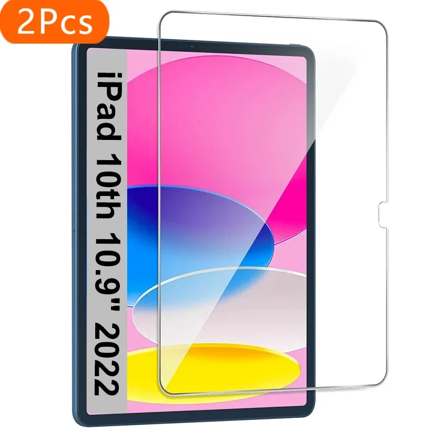 

2 шт. для iPad 10-го поколения 10,9 дюймов закаленное стекло Защитная пленка для экрана IPAD 10 10,9 дюйма 2022 Защитная пленка для планшета A2696 A2757 A27
