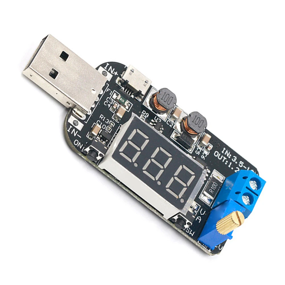 Voltage Regulator Step-up Step-down Module USB Power Module Stable Performance LED Digital Display Wide Input Range