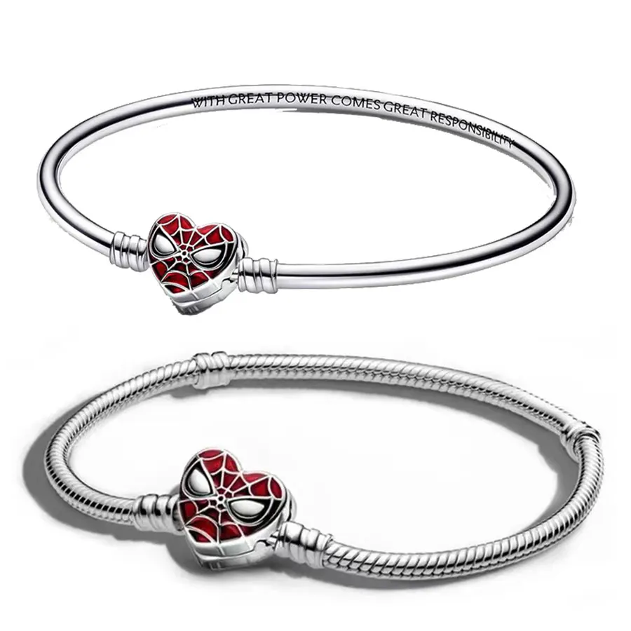 S925 Sterling Silver Spider Man Snake Bone Bracelet, Suitable for Original Pandora D Ⅰ Y Bracelet, Women's Engagement Jewelry