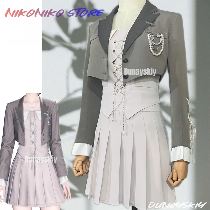 

Костюм для косплея Game Love And Deepspace Heroine, костюм для пары Xavier, полный комплект, фиолетовое платье, пальто, карнавальная вечеринка, женский наряд, новый