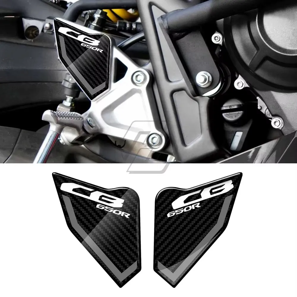 Motorcycle Stickers For Honda CB650R 2021-2022 3D Carbon-look Triple Yoke Defender Sticker Tank Pad Decals