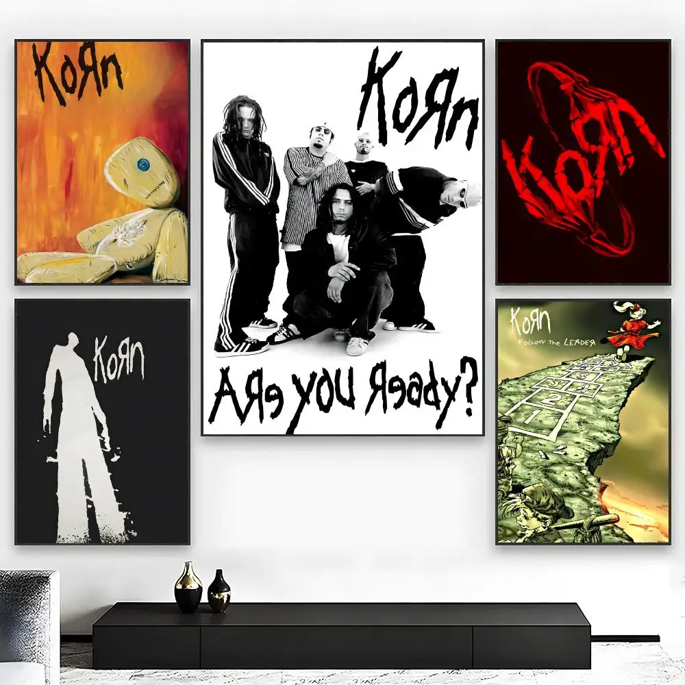 Merch Band K-Korn S Poster Wall Art Print Art Suitable for Living Room Bedroom Bar Parlor Home Decor Gift