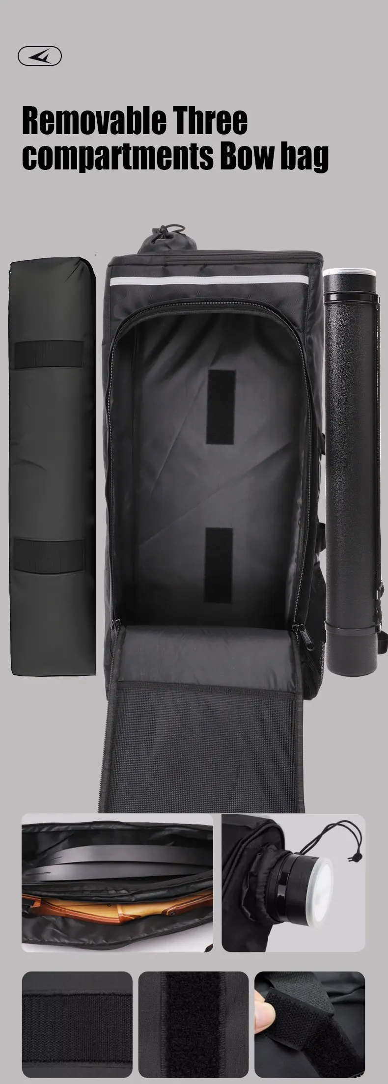 Wasserdichter Recurve-Bogenkoffer Bogenschießen-Rucksack Große Kapazität Bogen-Pfeil-Tasche für Outdoor-Sportausrüstung – Detail 5