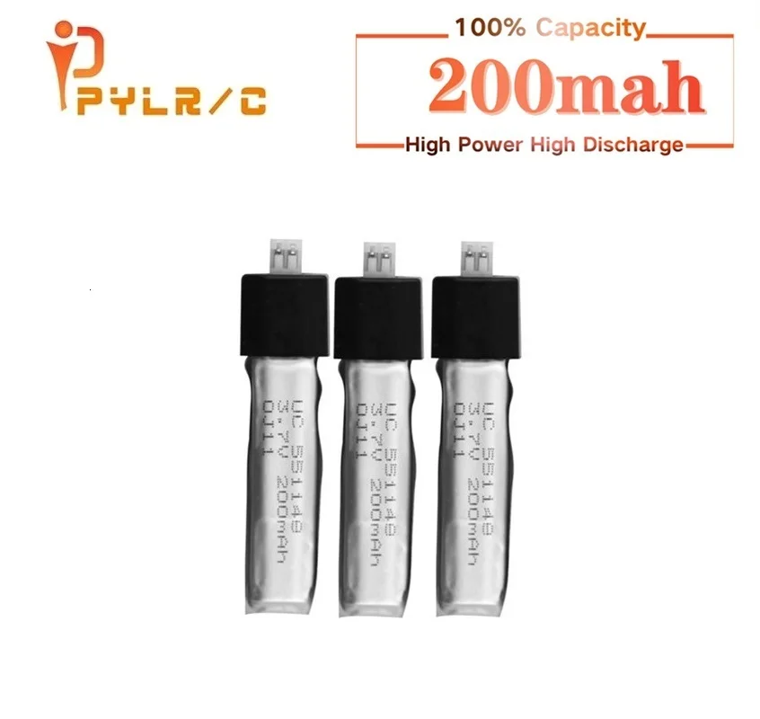 Wltoys – lot de 5 Batteries Lithium 3.7V 200mAh, accessoires pour moteur d'hélicoptère RC sans balais, sac KV911-0005 F929 F939