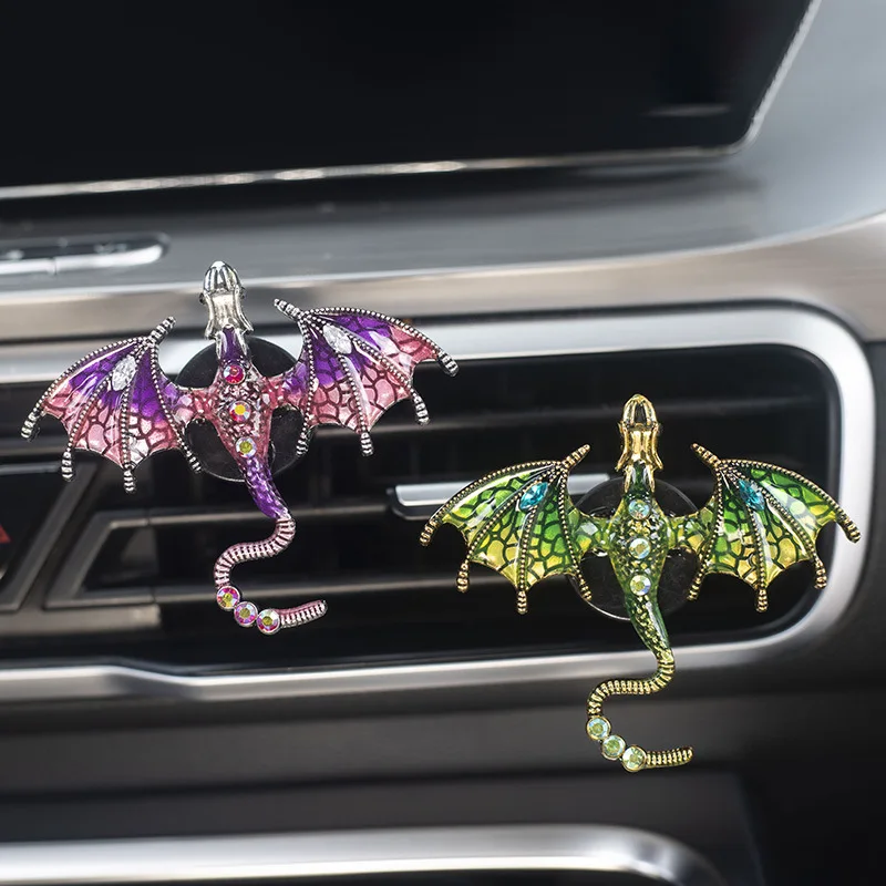 Funny Cute Little Flying Dragon Car Perfume Clip Creative Interior Fragrance Decoration Automobile Air Freshener Clip
