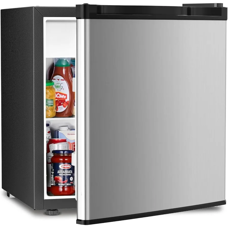 Compact Refrigerator Mini Fridge with Freezer Single Reversible Door Ideal for Bedroom Office and Kitchen Use Features Wire She