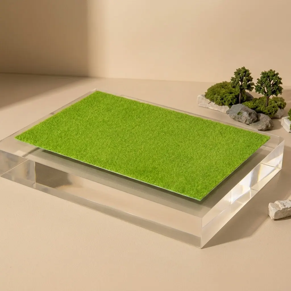 Artificial Grass Mat 35x50cm Realistic Fake Turf Rug for Landscaping DIY Scenery Craft Decor