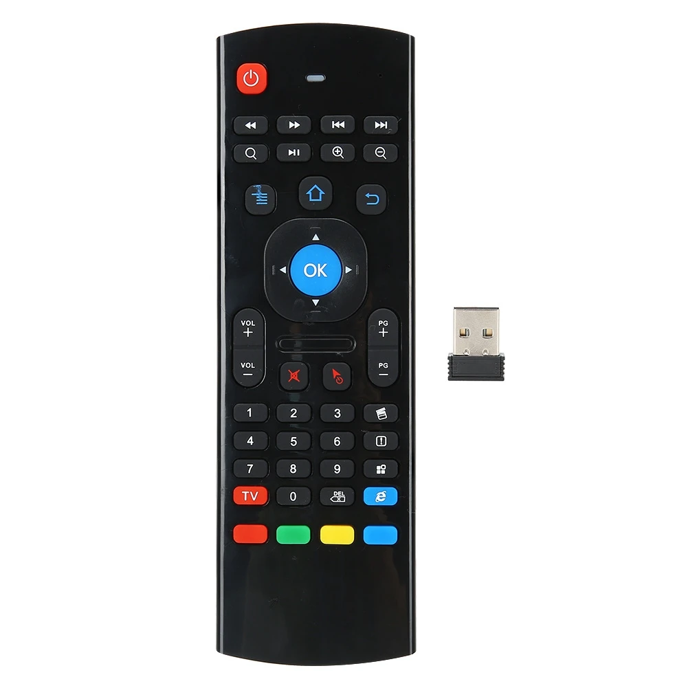 Protable 2.4G Wireless Sensitive Air Fly Mouse Motion Sensing Infrared Remote Controller Easy to Use Multifunctional for TV PC