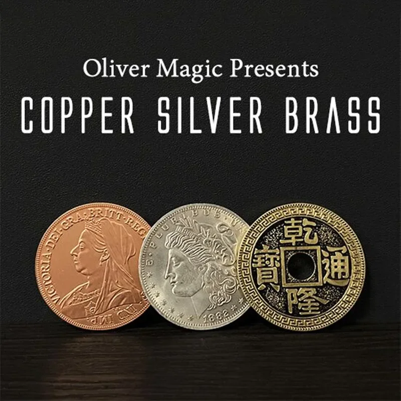 Copper Silver Brass (CSB) by Oliver Magic Coin Transposition Close Up Magic Trick Magia Magie Magicians Prop Accessory Copy Coin