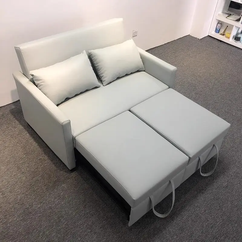 Retractable folding small apartment sofa bed double push-pull double pumping hidden concubine sitting and lying dual-purpose