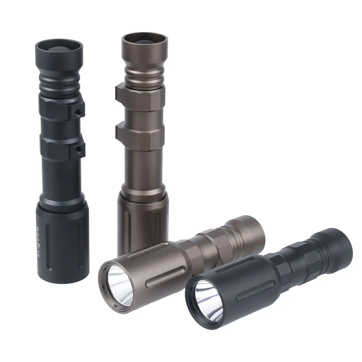 Tactical PL-V2 Flashlight 1300 Lumens Spotlight Version Hunting Scout MOD LED Light  with 20mm Rail Mount and Tail Wire Switch