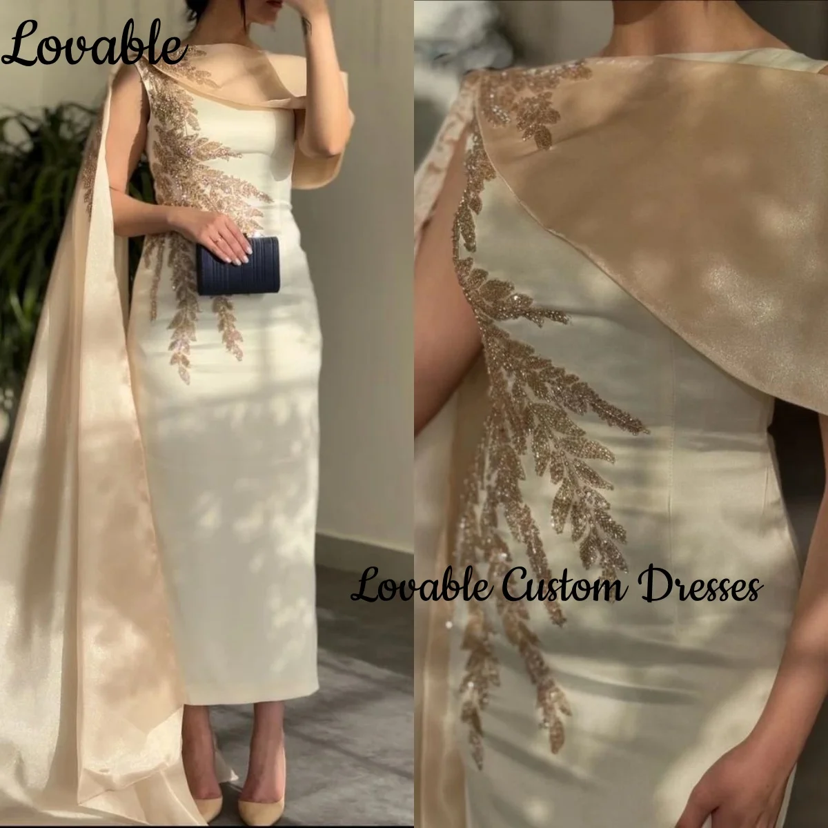 ชุดราตรีหรูหรา 2025 คอลัมน์ที่กําหนดเองอย่างเป็นทางการชุดยาว Scoop คอชุดแต่งงานซิปชุด