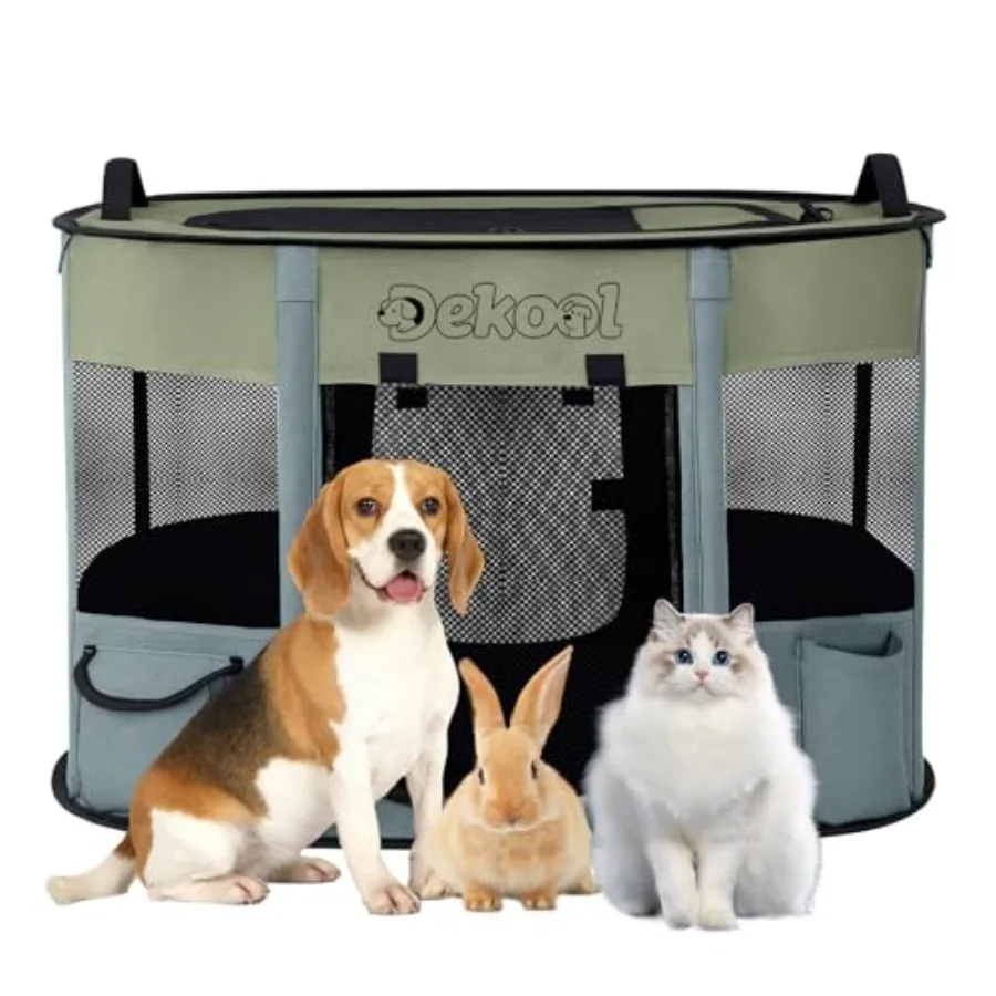 

Складной манеж для собак и кошек, портативный вольер для щенков и котят, палатка-клетка для использования в помещении и на улице