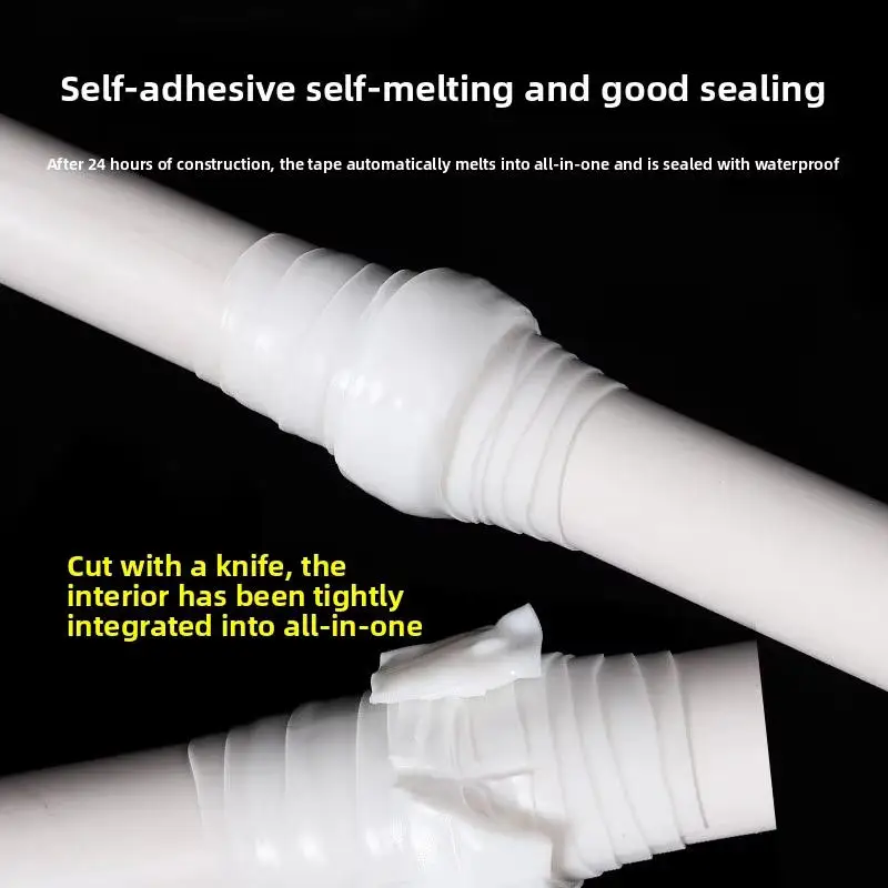 Self-adhesive Waterproof Tape With High Pressure Resistance And Strong Leak-stopping And Water-stopping Repair Black Red White