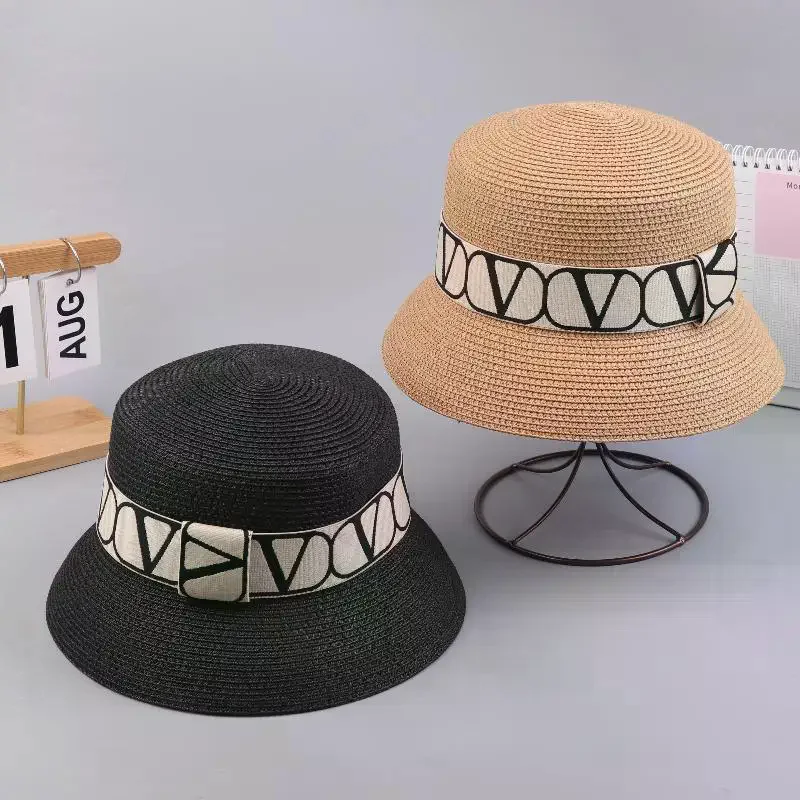 قبعة عصرية من القش المنسوجة للسيدات للسفر في الهواء الطلق للحماية من الشمس، قبعة أنيقة على الشاطئ بنما. #3