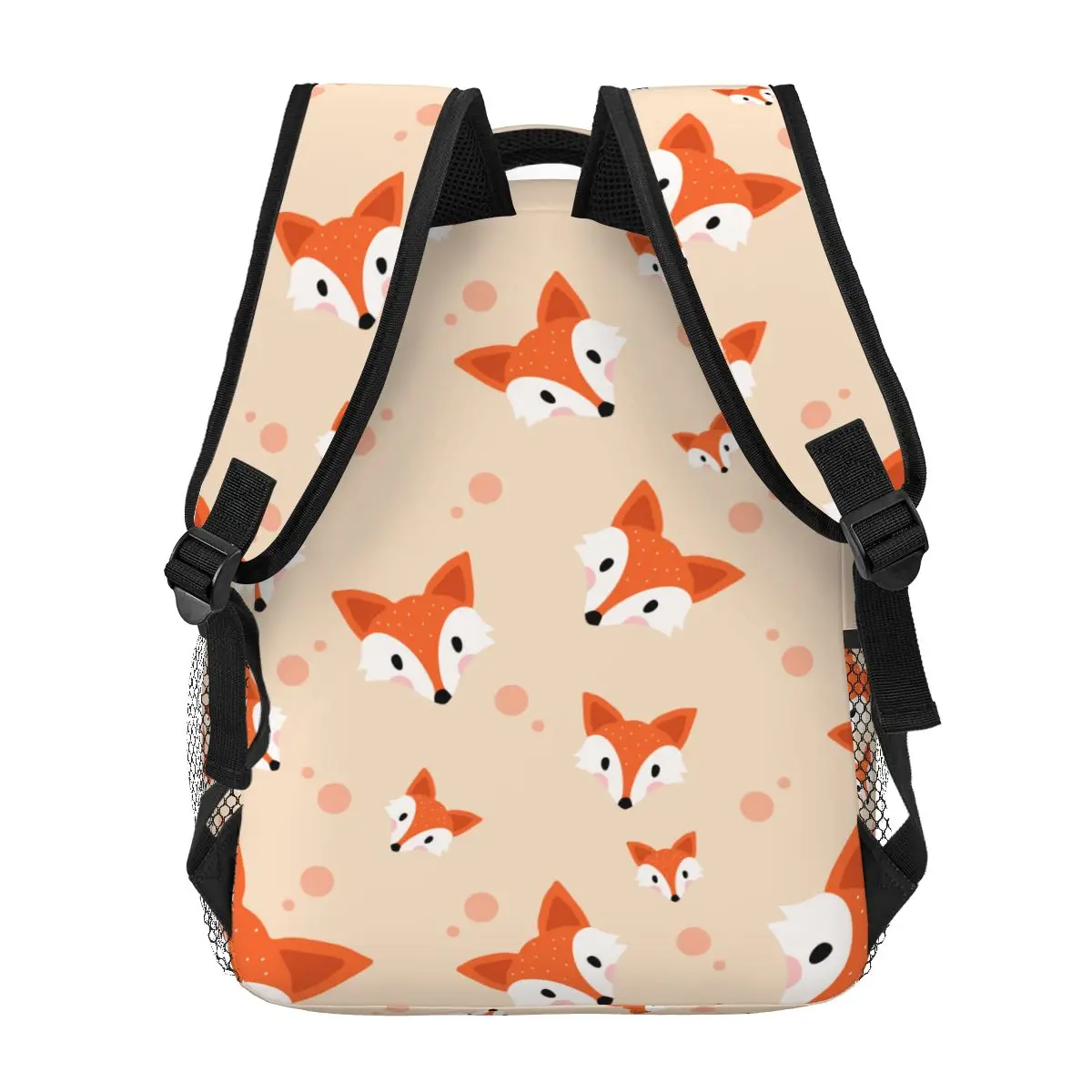 School Bag for Girls Boys Laptop Backbag Children Backpack Cute Hat Fox Pattern Bag Pack